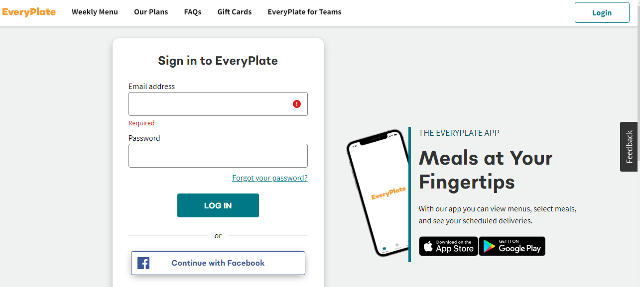 Unlocking EveryPlate: A Login to Delicious Affordability